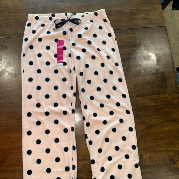 SO Intimates Pink I Love Cupcakes Long Sleeve Shirt & Fleece Pant Set Pajama L - Picture 5 of 8
